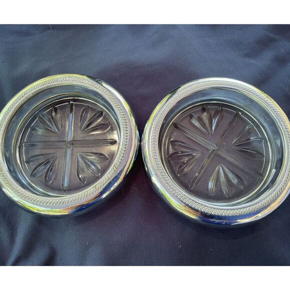 Vintage Cavalier by National Silver Coaster Set - Picture 2 of 5